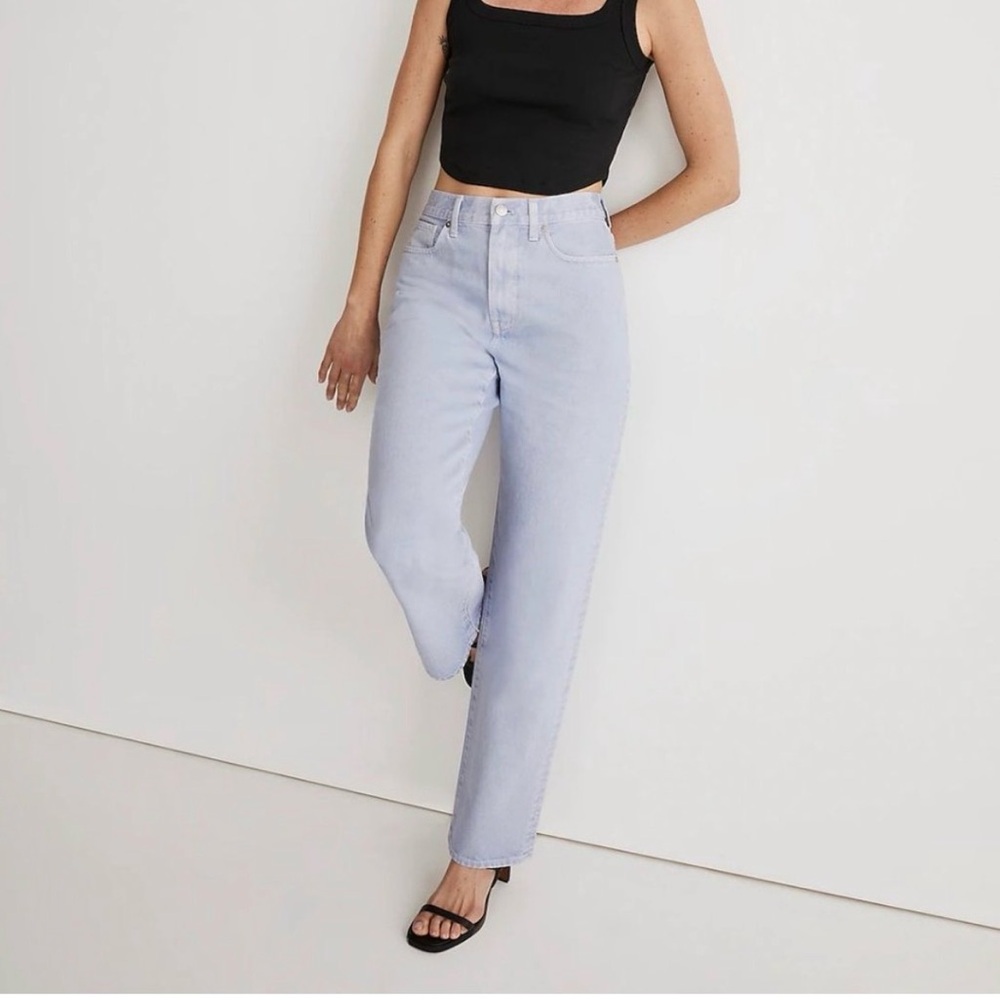 Madewell Baggy Straight Jeans: Garment-Dyed Edition - Whimsical Violet